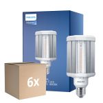 Fordelspakke 6x Philips TrueForce LED E27 HPL klar 42W 6000lm 360D - 840 kold hvid | erstatter 125W