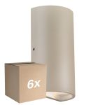 Fordelspakke 6x Nordlux Rold Vægbelysning Metal Brun Up & Down 10.5W 350lm - 830 Varm Hvid