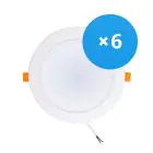 Fordelspakke 6x Bright Choice LED Downlight 18W 1620lm 120D - 840 Kold Hvid | Udsnit 175mm - Erstatter 2x18W